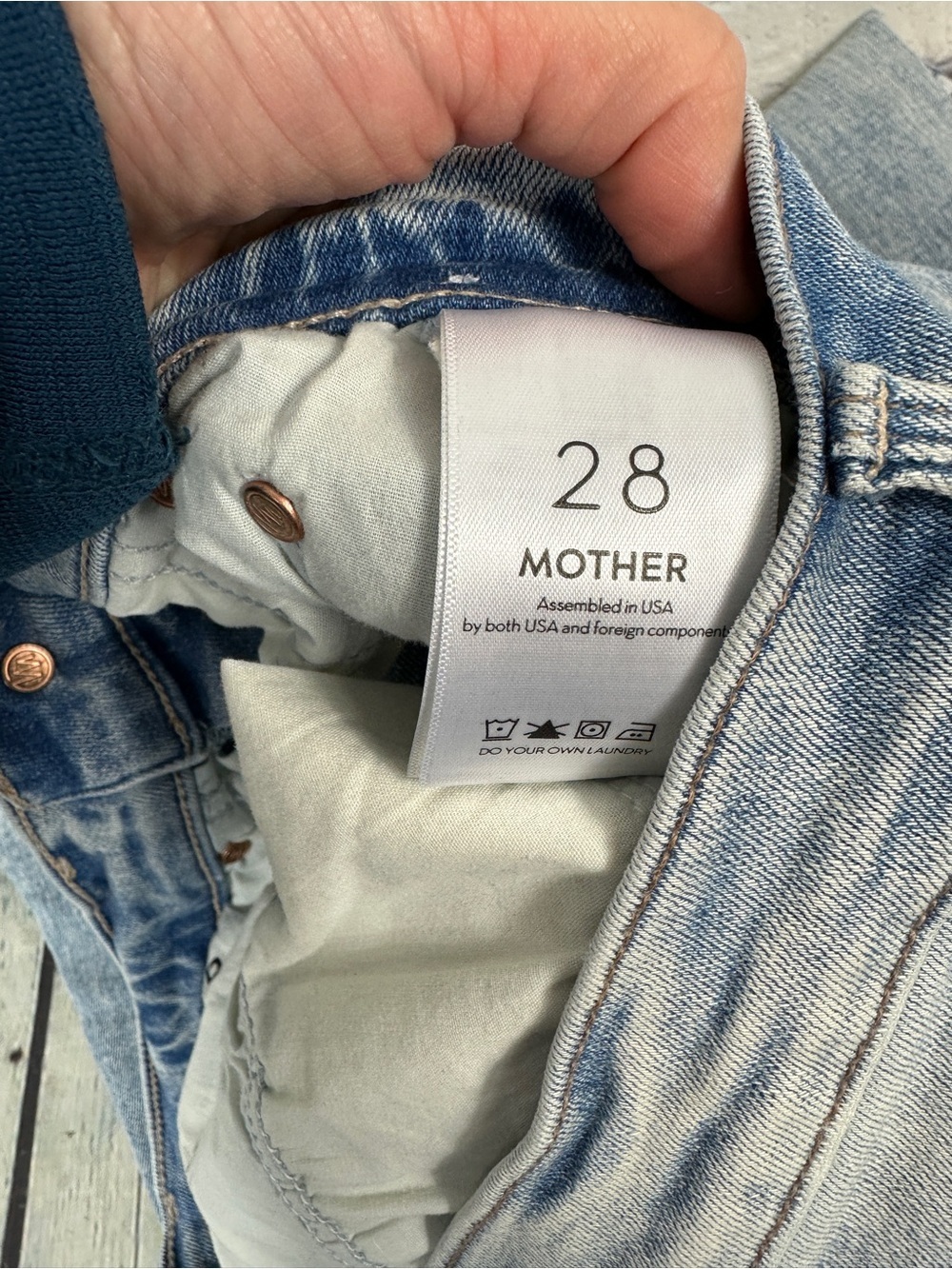 MOTHER the tripper in flowers high rush button fly jeans size 28 - Picture 5 of 9